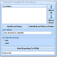 Excel Export To Multiple HTML Files Software screenshot